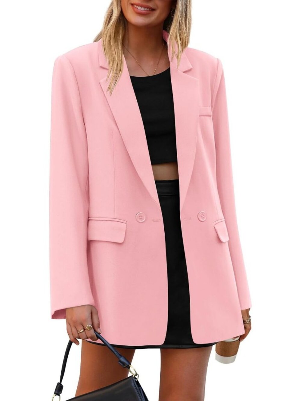 Chic Women's Oversized Blazer for Fall - Business Casual Style, Perfect Layering